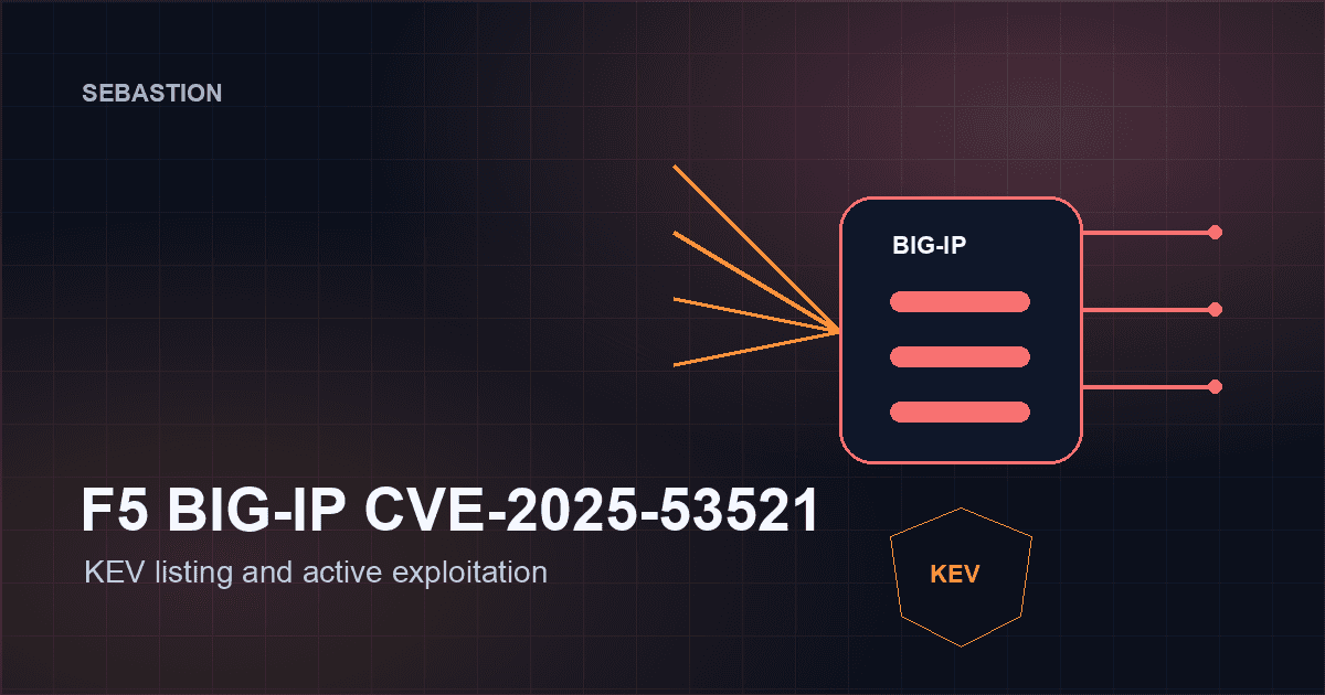 CVE-2025-53521 lands in CISA's KEV catalog: F5 BIG-IP RCE under active exploitation