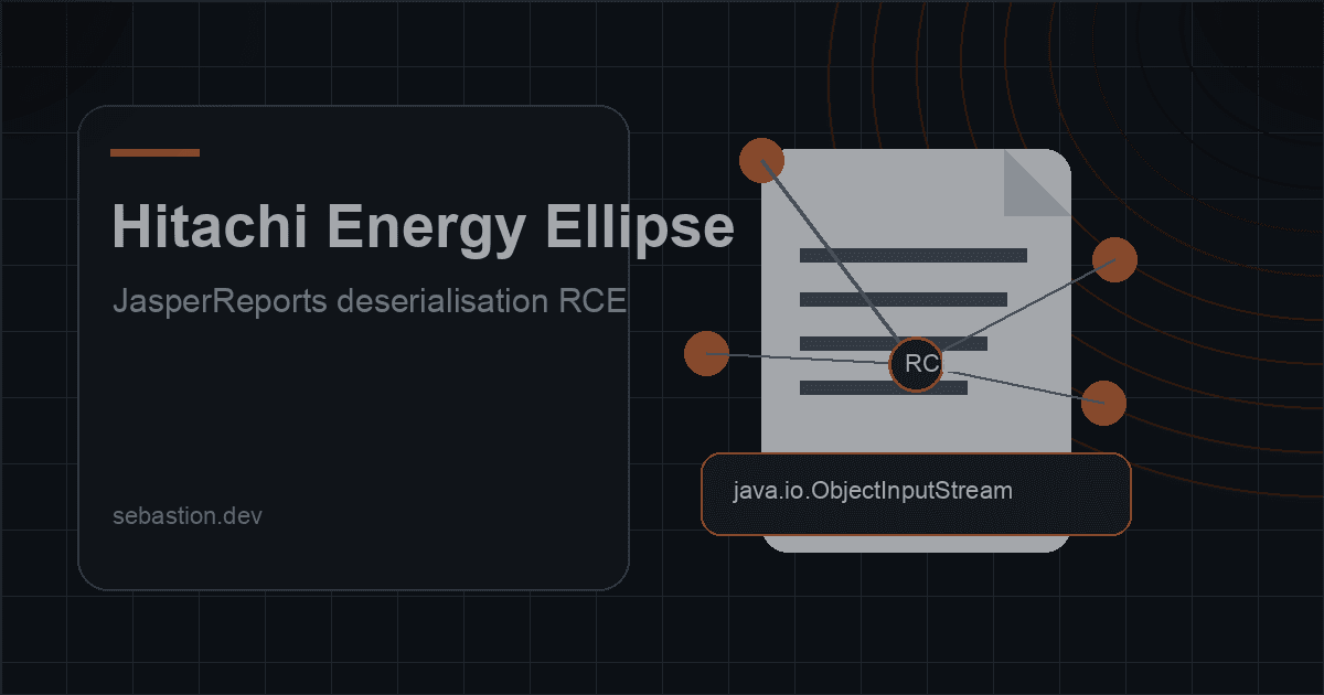 CVE-2025-10492: a Java deserialisation flaw in JasperReports gives attackers remote code execution on Hitachi Energy Ellipse